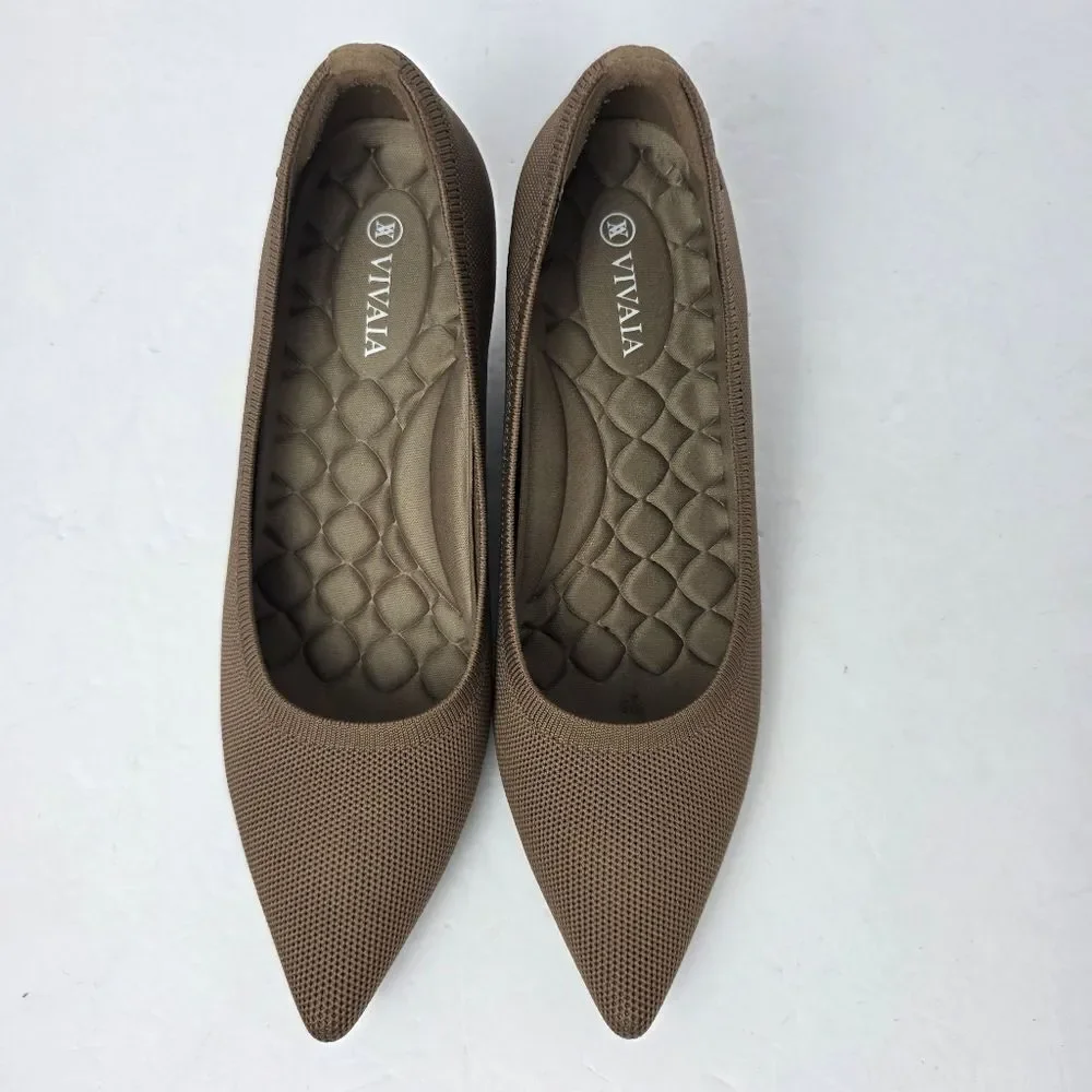 Vivaia Margot Wedge Pro Square Toe Wedge Heels Espresso Size 39.5 US 8.5